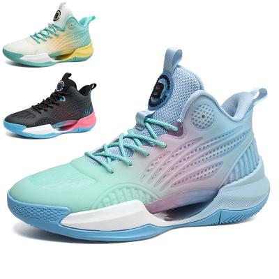 China New Breathable Glow Basketball Shoes Men Youth Student Running Sports Shoes Casual Library 10 Field Concrete Fight for sale