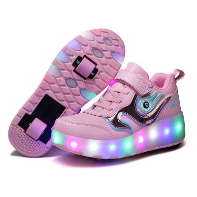 China Rechargeable Skates Frontier Children's LED Luminescent Shoes Skating Shoes Sports Entertainment Shoes for sale