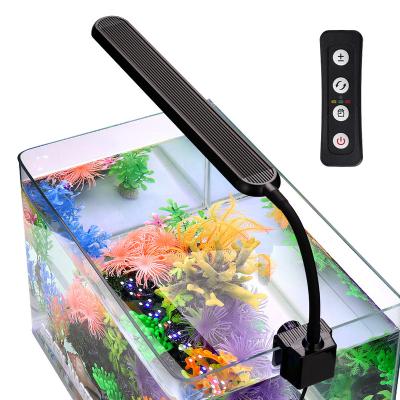 China Three Modes Lighting And Dimmable Smart Aquarium Clip Lights Dimmer Aquarium Light With Timing For Aqauriums Coral Grow Fishbowl Landscaping Lighting Decorate for sale