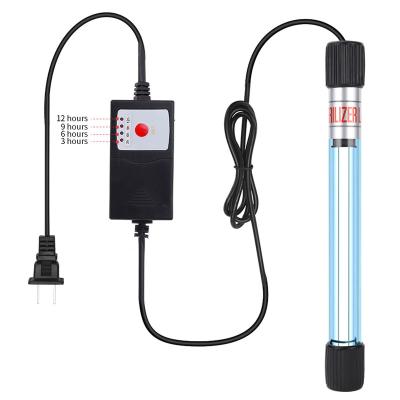 China Fish tank and aquarium Aquarium UV Germicidal Lamp Fish Tank Sterilizer Light With Timer Ultraviolet Algae Removal Disinfection Water Purifier Filter for sale