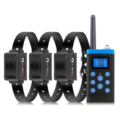 China Large Waterproof 1000M Remote Control Dog Training Collar With Deep Vibration Electric Shock Led Light For Dogs Train Products for sale