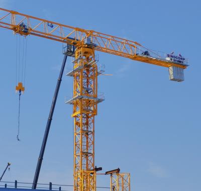 China Slewing Type Construction Site 56M Arm / Boom Length 6 Tons Tower Crane for sale