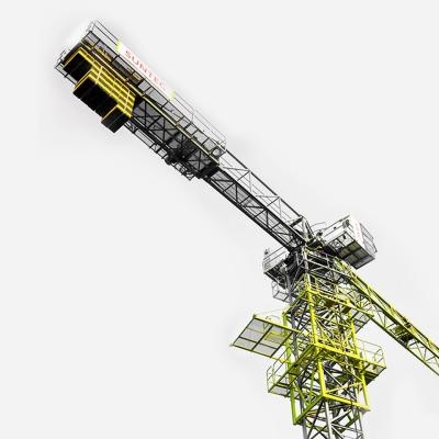 China Drehgeschwindigkeit 0-0,7 Rpm Flat Top Tower Crane Maximalhebelast 8t für schwere Bauprojekte zu verkaufen