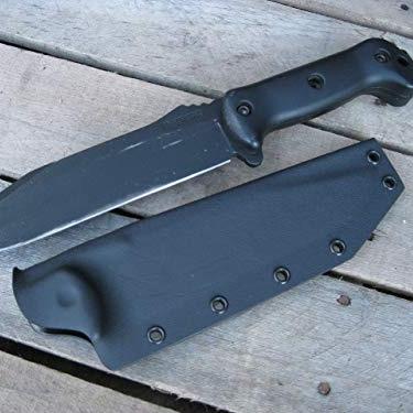 China Handmade screw WETAC release custom with kydex sheath damascus blade hunting knife for sale