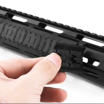 China Popular Aluminum Alloy Nylon Coated 12 Inch Customized Color Keymod Handguard Aluminum Rifle Rail For Scope Mounts&Accessories for sale