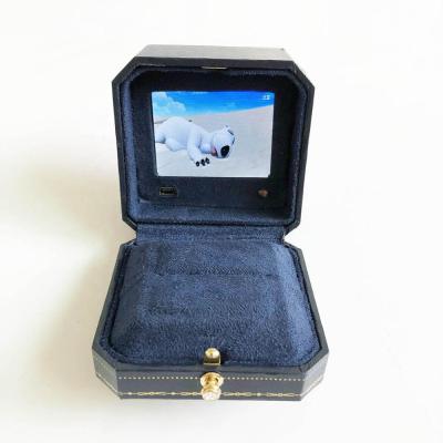 China Custom Europe 4.3inch LCD Jewelry Video Display Box With Light Sensor Activation for sale