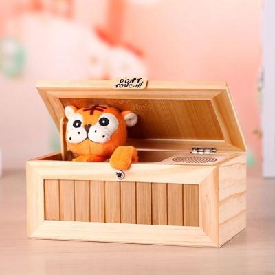 China Hot Sale Wooden Tiger Don't Touch Useless Box 'Alone Leave Me Machine Toys For Best Gifts for sale