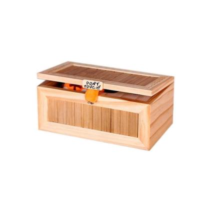 China High quality creative newcomer wooden birthday gift toys wooden useless box for promotion support custom for sale