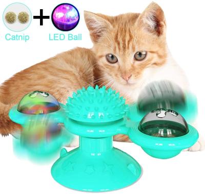 China 2020 Sustainable Amazon Rotate Hook Training Plastic Electronic Interactive Pet Cat Toys for sale