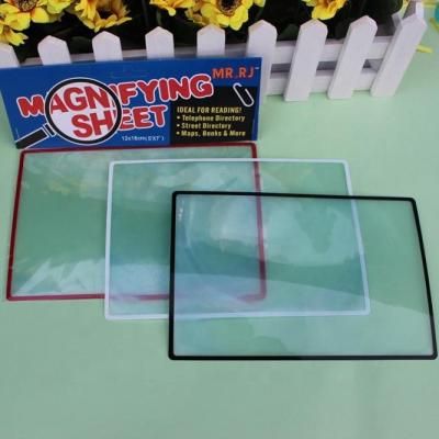 China For Reading Custom 180x120mm Full Page Magnifier Large Sheet For Reading for sale