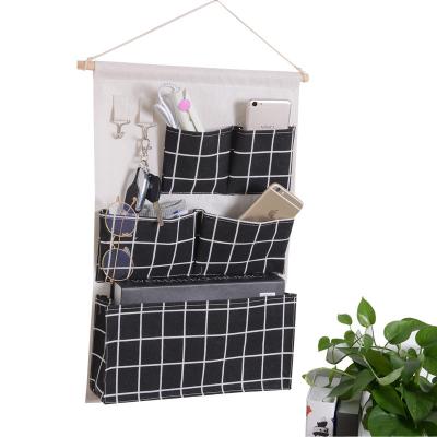 China Student Dormitory Storage Bag Viable Customized Sundries Matching Three-Dimensional Bedside Storage Hanging Bag for sale