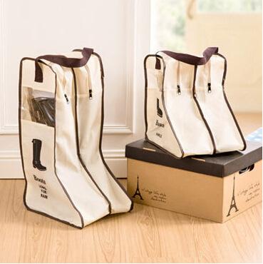 China Newest Custom Creative Fashinable Design Home Shoes Boot Storage Bag Easy To Clean Visible Dustproof Boot Bag Travel Shoe Bag for sale