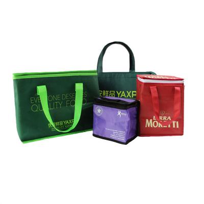 China Vintage Factory Wholesale Custom Nonwoven Fabric Insulation Picnic Bag Takeout Food Delivery Refrigerated Insulation Bag for sale