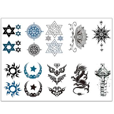 China High Quality Temporary Tattoo Stickers Mini Totems Rune Waterproof Lasting Fashion X Mini Totems Temporary Tattoo Stickers for sale