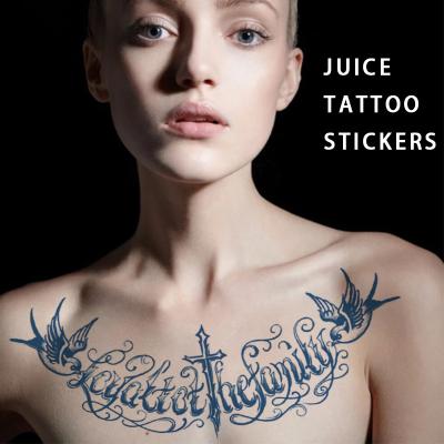 China Temporary Temporary Tattoo Stickers High Quality Semi Permanent Flourish Durable Fashion Waterproof Herbs And Juice Stickers for sale