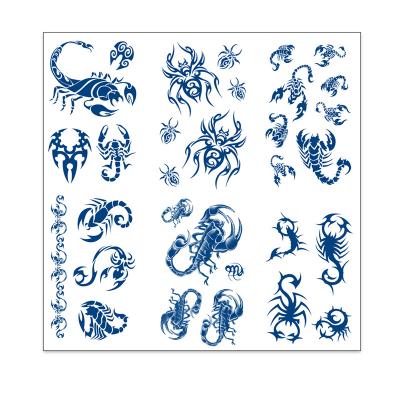 China Herbs And Juices High Quality Temporary Semi Permanent Stickers Scorpion Totem Temporary Tattoo Stickers Waterproof Lasting Fashion for sale