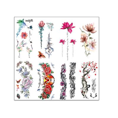 China Temporary High Quality Temporary Flower Letter Temporary Tattoo Sticker Waterproof And Sexy Durable To Customize for sale