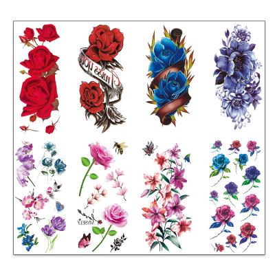 China Temporary Stocking High Quality Flowers Temporary Tattoo Sticker Waterproof Sexy Long Lasting Customize for sale