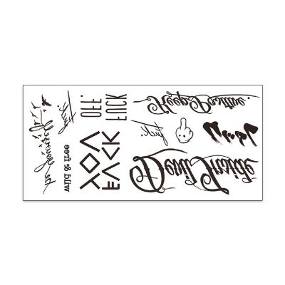 China High quality model temporary stock small and durable waterproof and sexy temporary letter tattoo sticker to customize for sale