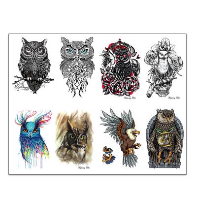 China High Quality Temporary Tattoo Sticker Owl And Eagle Lifelike Temporary Waterproof And Durable Sexy Fashion HB for sale