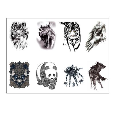 China Tiger And Wolf Lifelike Temporary High Quality Temporary Tattoo Sticker Waterproof And Lasting Sexy Fashion HB for sale