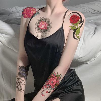 China Sexy fashion waterproof and durable TBS temporary realistic high quality flower temporary tattoo sticker for sale