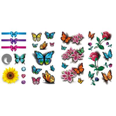 China Wholesale 3D Temporary Harmless Butterfly Stocks Temporary Tattoo Sticker Waterproof Sexy Durable Customize for sale