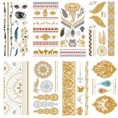 China Temporary tattoo sticker high quality waterproof and durable sexy fashion actions harmless golden totem temporary goods and lifelike for sale