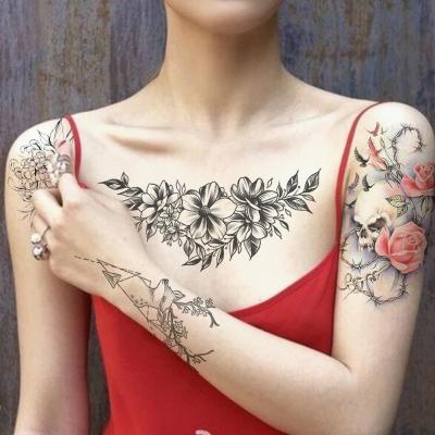 China Fashion High Quality Temporary Harmless Colorful Flower Temporary Tattoo Sticker Waterproof And Durable Sexy Wholesale for sale