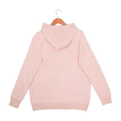 China Women's Anti-pilling Cotton Knitted Spring Autumn Crewneck Pink Hoodies Women's Printed Sweatshirt Custom Hoodies for sale