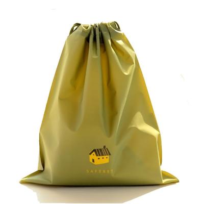 China Lightweight PEVA Drawstring Bags Sport Waterproof Travel Bags Drawstring Storage Bags for sale