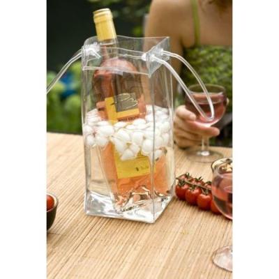 China Vinyl Wine Cooler Bag Ice Bag Perfect for Parties, Picnics and Restaurant Freshness Protection Package with Pocket for sale