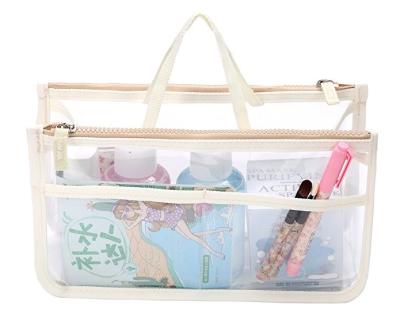 China PVC Travel Cosmetic Pouch Vinyl Cosmetic Pouch Plastic Storage Organizer Pouch with Multi-Pockets for sale