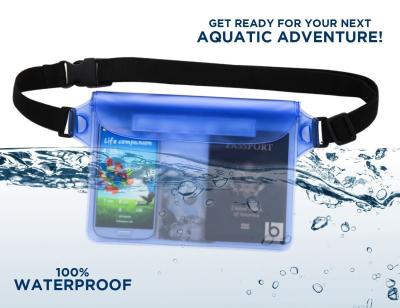 China PVC Water-tight Waist Dry Pouch, Waterproof Pouch With Waist Strap for Beach Fun for sale