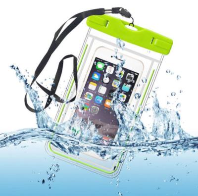 China Water-Resistant Phone Pouch Water-Tight Dry Bag for Cell Phone with Dule-Sides Transparent Windows for sale