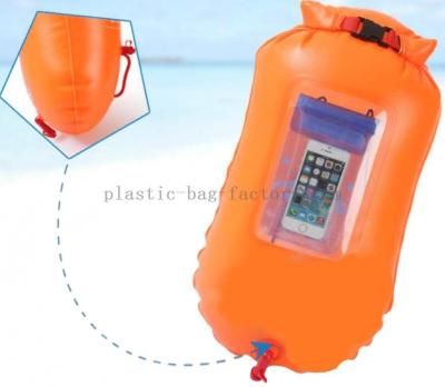 중국 Swim Safety Buoy Open Water Swim Dry bag Safe Buoy Float for Swimmers, Triathletes with Transparent Window for Phone 판매용