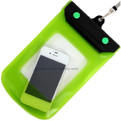 China ECO-friendly 0.3mm Simple Plastic Water-Resistant Phone Pouches for sale