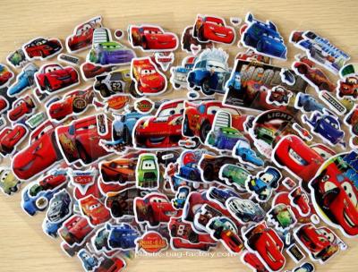 China 3D Car Themes Decorative Custom Puffy Stickers , 3D Cartoon Car Foam Stickers for sale