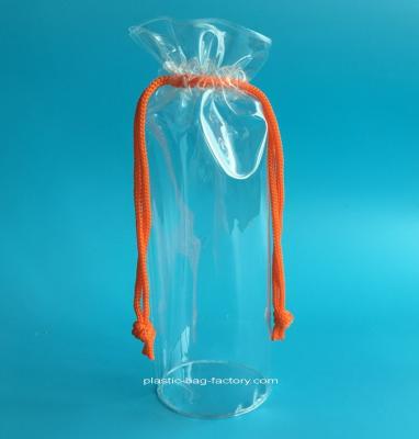 China Round PVC Drawstring Bags Organizer Plastic Drawstring Storage Bags PVC Drawstring Bag for Cosmetic Promotion for sale