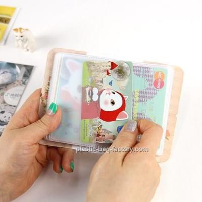 China Lovely Leather Womens Credit Card Holder Wallet , Credit Card Organizer Book Te koop