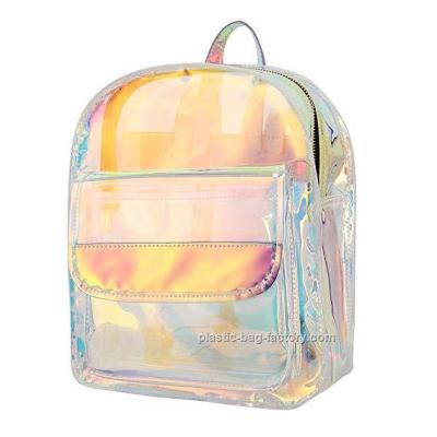 China Young Lady Shiny Hologram Transparent Shoulder Bag Girl Makeup Organizer and Travel Bag for sale