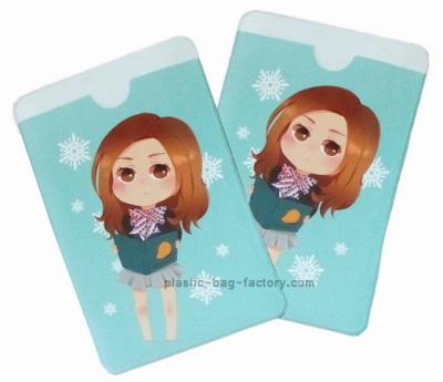 China Pretty Little Girl Plastic Card Holder , Environment Friendly ID Card Holder for sale