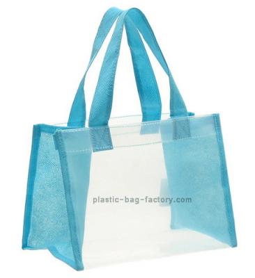 China BPA-Free Clear PEVA Lady Tote Handbag Transparent Travel Beach Handbag for sale