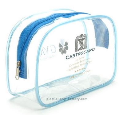 China Clear Vinyl Travel Cosmetic Bag Transparent Makeup Pouch PVC Cosmetic Bag for sale