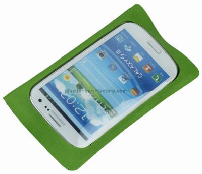 China TPU coated 210D Fabric Waterproof Phone Pouches, Waterproof Phone Bags with Clear Window for sale