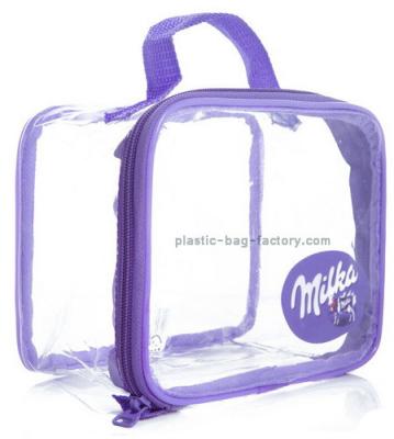 China Customized See-through Vinyl PVC Travel Tote Bag Handbag for Girl Cosmetic Items for sale