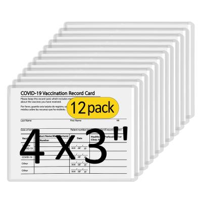 China 4x3 Portable Open End Vaccine Card Protector Covid Vaccine Card Holder, KMT 12 Pack Vaccination Card Protector Sleeve, V for sale