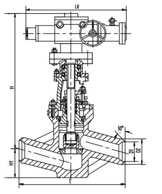 Chine Valve malléable de centrale de fonte, soupapes de détente J961Y-Pw 5410V à vendre