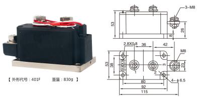 Chine Structure de sertissage complète à double sens du module de thyristor MTC600A 2000V / 1600V à vendre