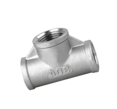 China Weibliches Ventil-Rohr des Innengewinde-T-Stück Fittings-Edelstahl-DN6-DN100 zu verkaufen